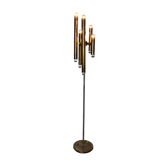 Lampadaire en laiton de la société lamperti, italie 1960