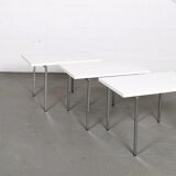 Modernist stackable tables by Trix & Robert Haussmann