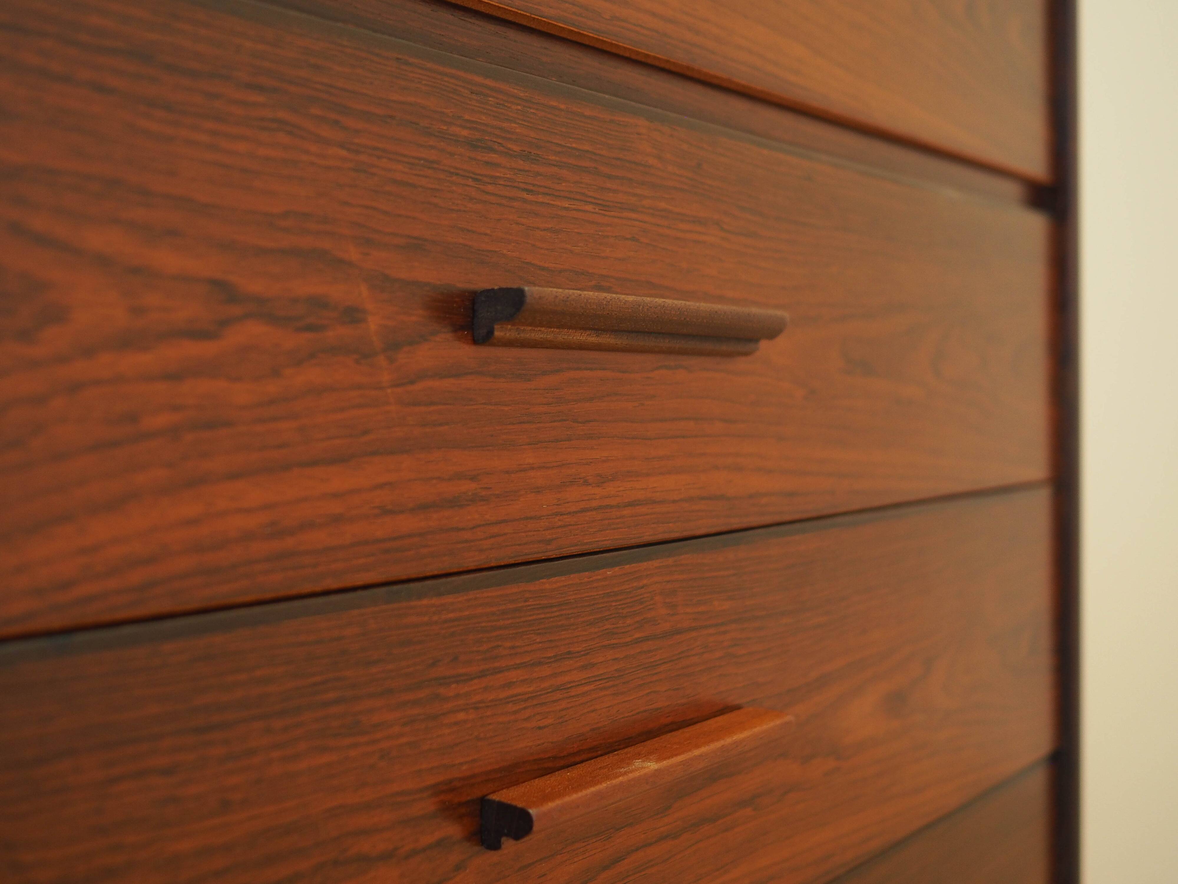 Rosewood chest of drawers, Danish design, 1970s, made in Denmark