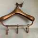 Coat rack gilded metal hanger varnished