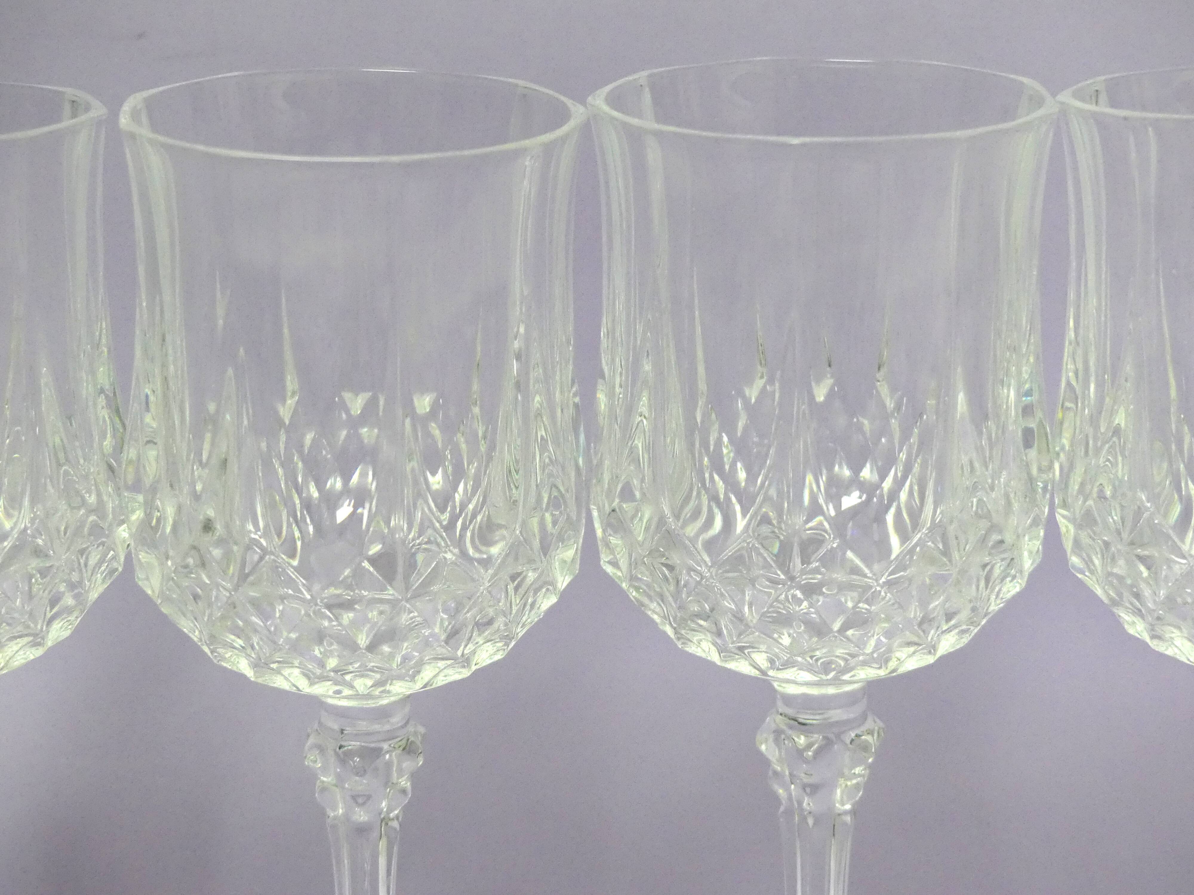 4 verres Longchamp Cristal d’Arques