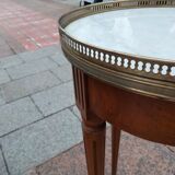 Gueridon side table old marble top vintage xxeme