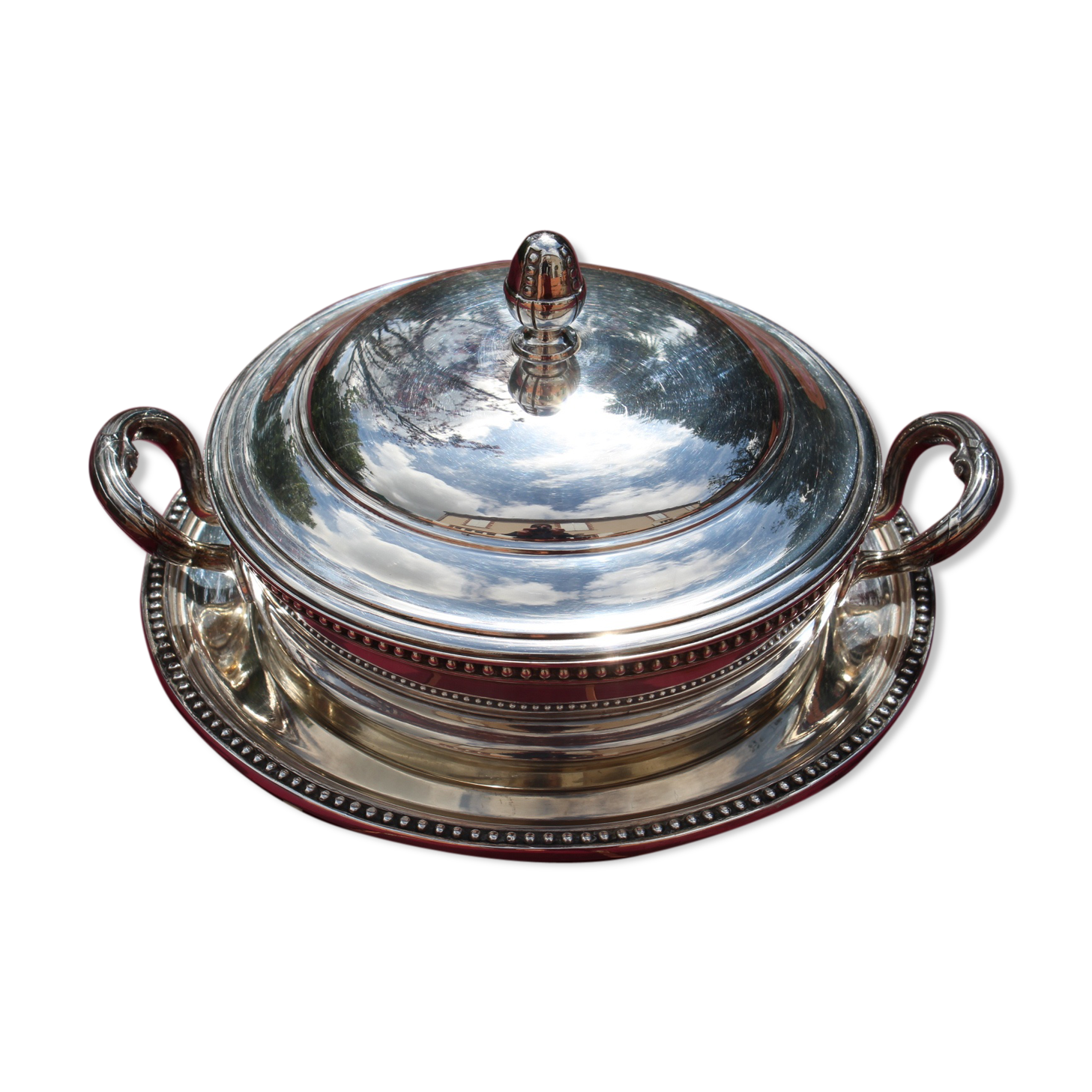 Ercuis vegetable and its plateau Louis XVI style