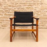 teuil en bois et toile tendue du fabricant Hyllinge Mobler, Danemark