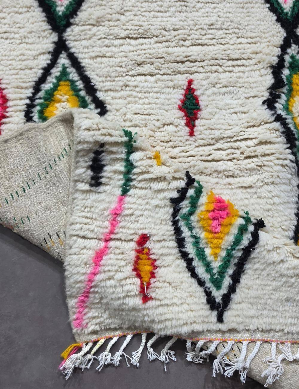 Azilal Rug Berber Symbols Motif - 221 x 197 cm