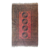 Tapis Afghan "Gül" vintage en laine