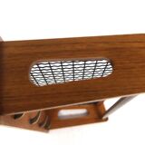 Scandinavian teak and metal coat rack, Sweden, 1970