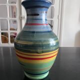 Multicolored ceramic vase