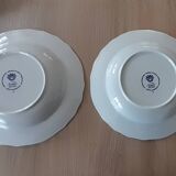 "Bouquet" soup plates, old imperial and royal factory, made in Luxembourg