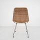 Mid-century rattan and metal dining chair, The Netherlands 1960's