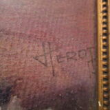 Old still life "hairy table" watercolor