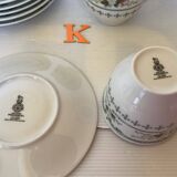 Six Royal Doulton Provencal cups and saucers