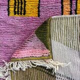 Modern Moroccan Boujad multicoloured Berber rug