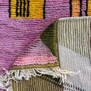 Modern Moroccan Boujad multicoloured Berber rug