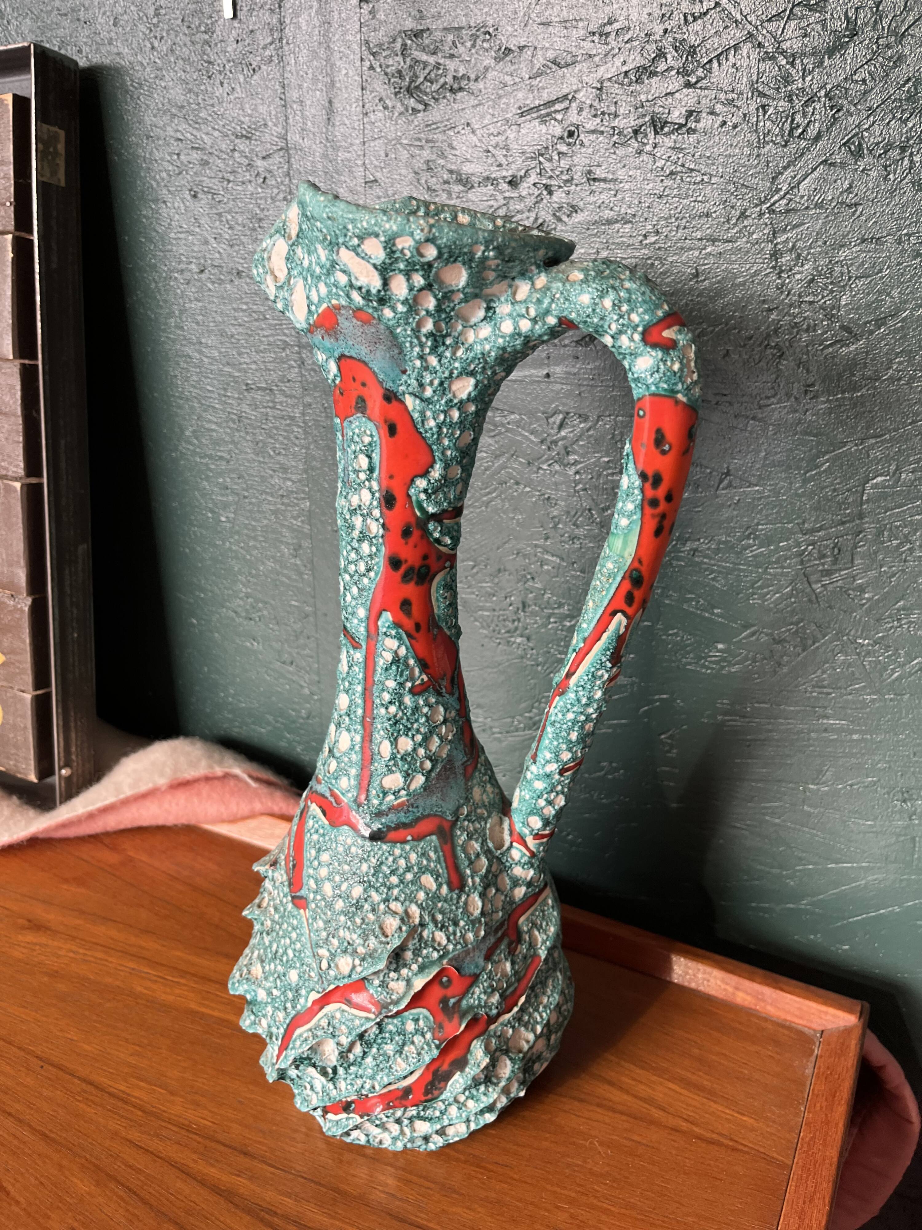 Vase Vallauris fat lava