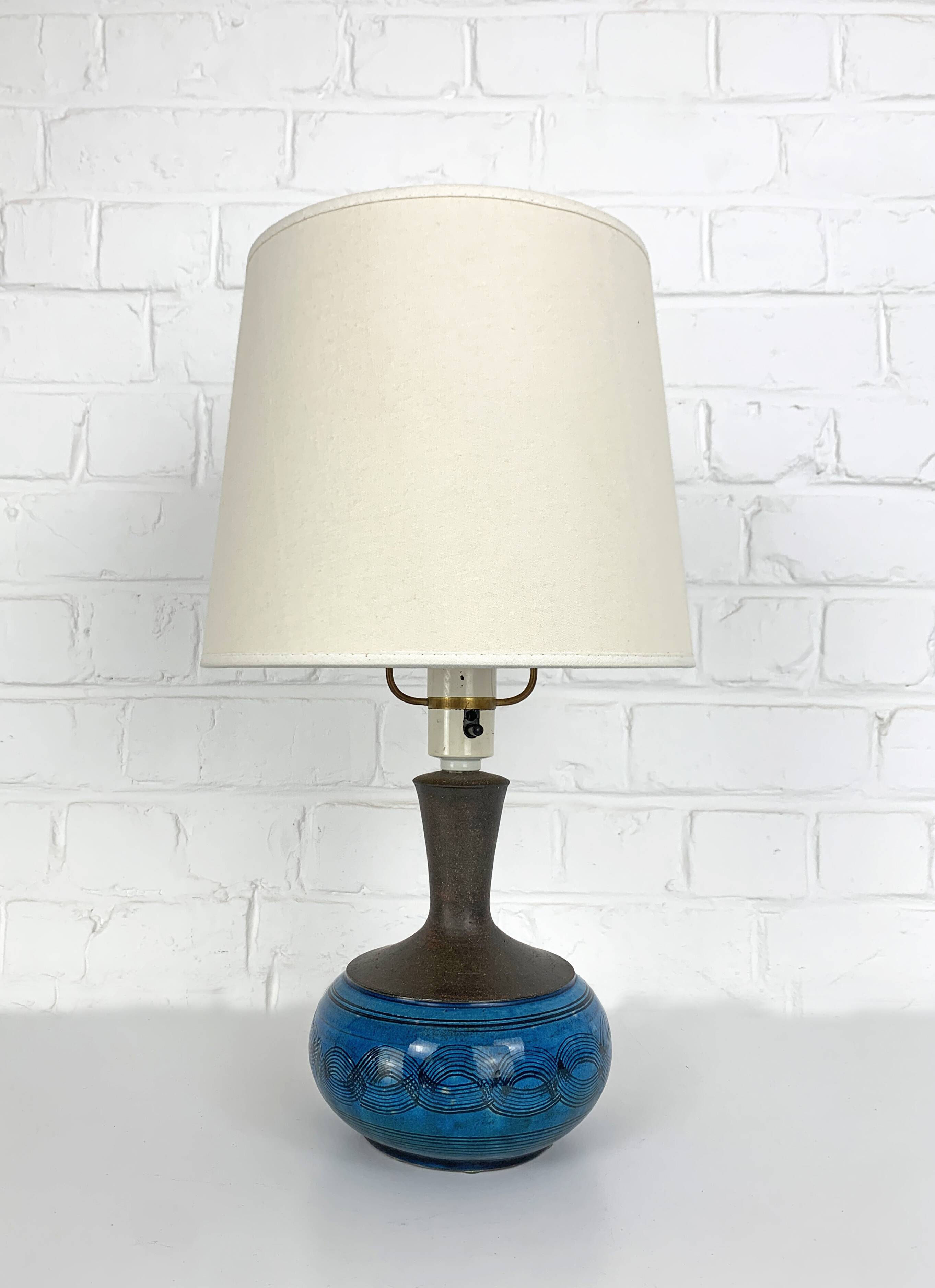 Scandinavian ceramic table lamp, Nils Kähler for HAK, Denmark, 1960s