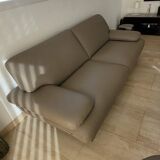 Canapé cuir pleine fleur 3 places roche bobois