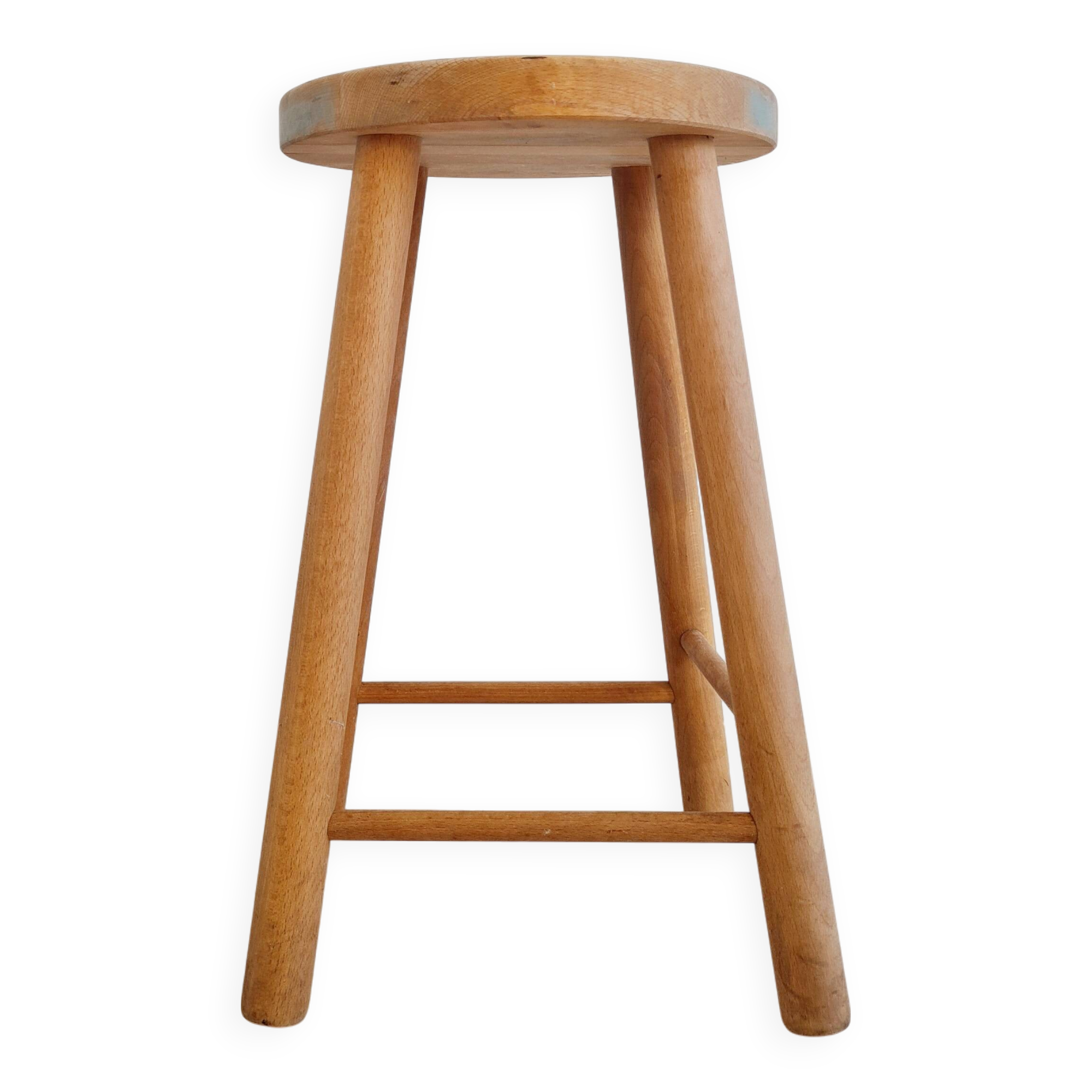 Solid wood stool - saddle