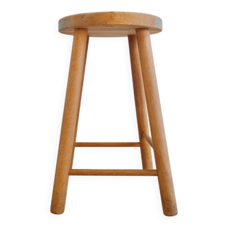 Solid wood stool - saddle