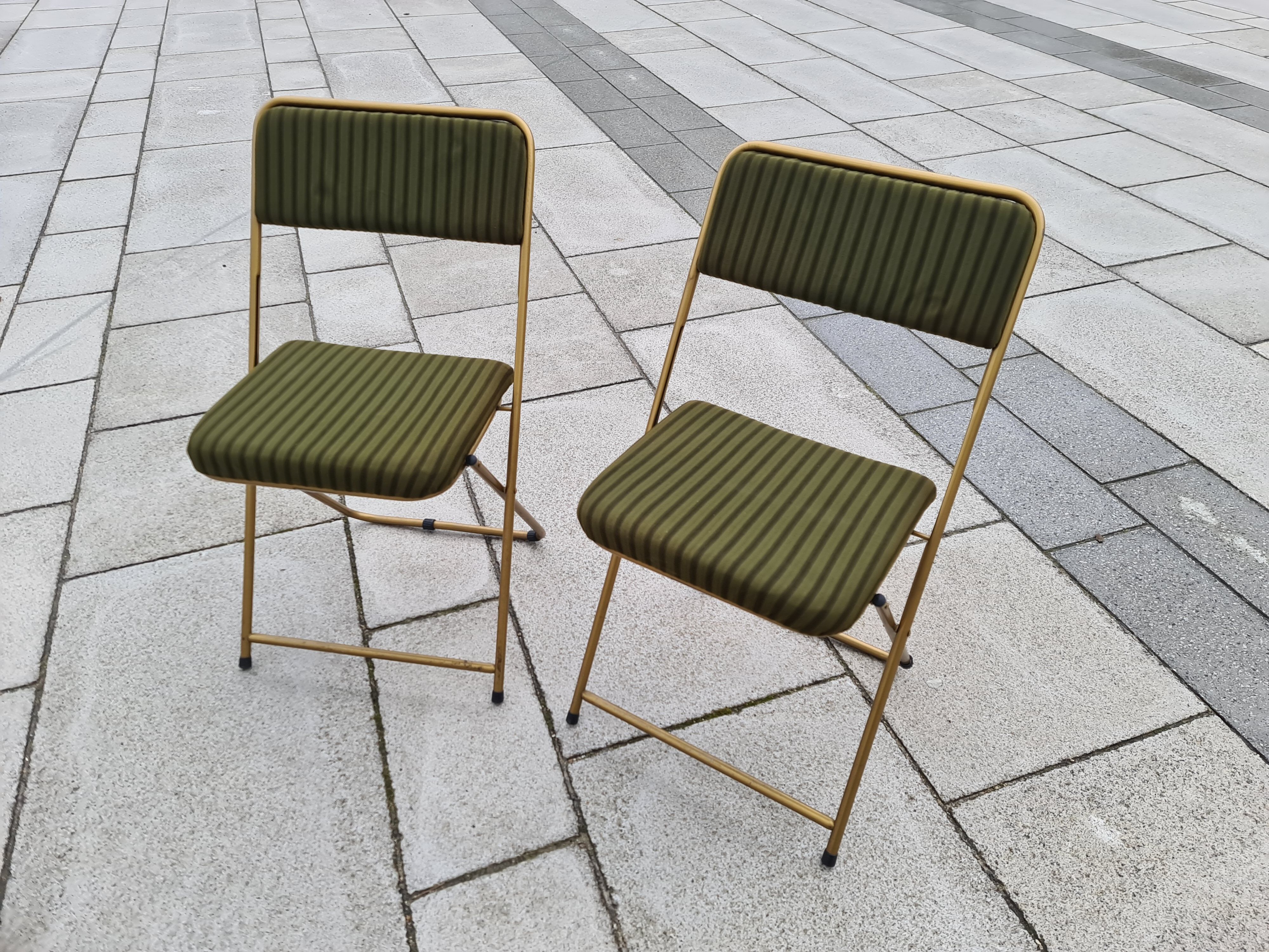 Pair of vintage folding chair Lafuma