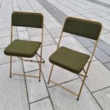 Pair of vintage folding chair Lafuma