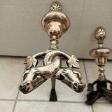 18th Century Dolphin Andirons