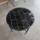 Round coffee table in black zellige – 60 cm artisanal Moroccan design