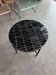 Round coffee table in black zellige – 60 cm artisanal Moroccan design