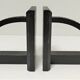 Pair of bookends in black lacquered steel design 60s