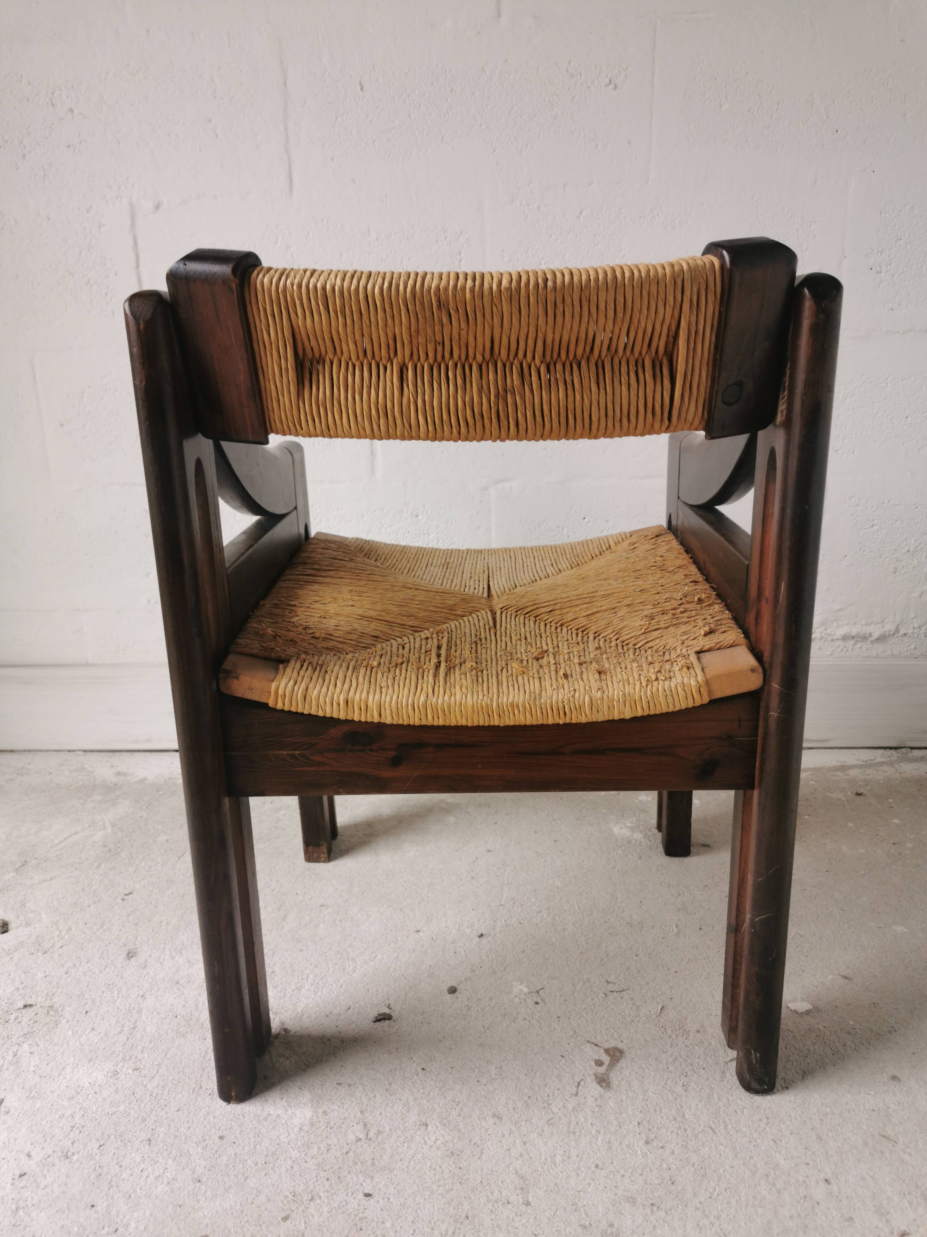 Brutalist italian design armchair