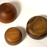Assortiment de coupelles en bois