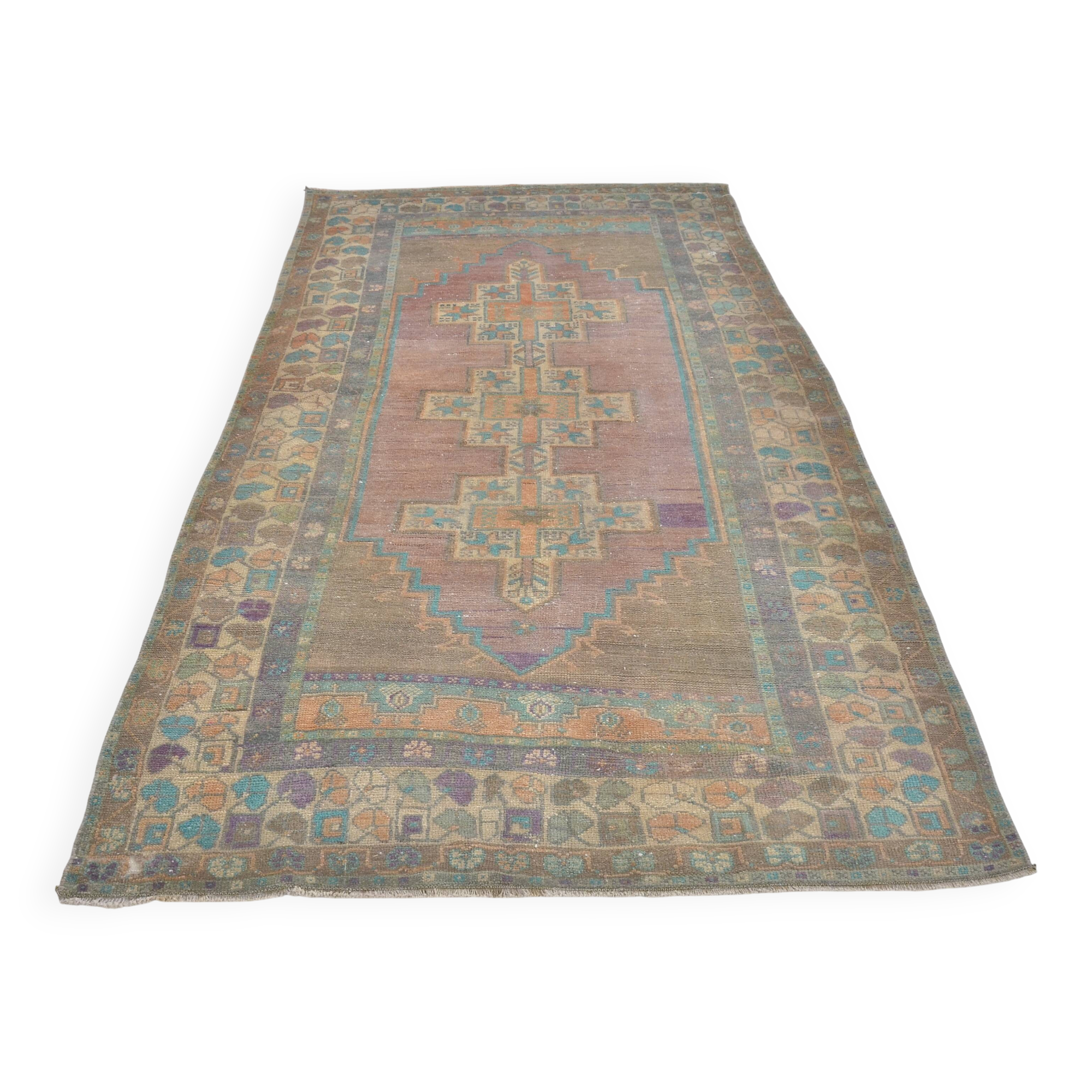 Red & Brown Turkish Wool Rug sku 2488