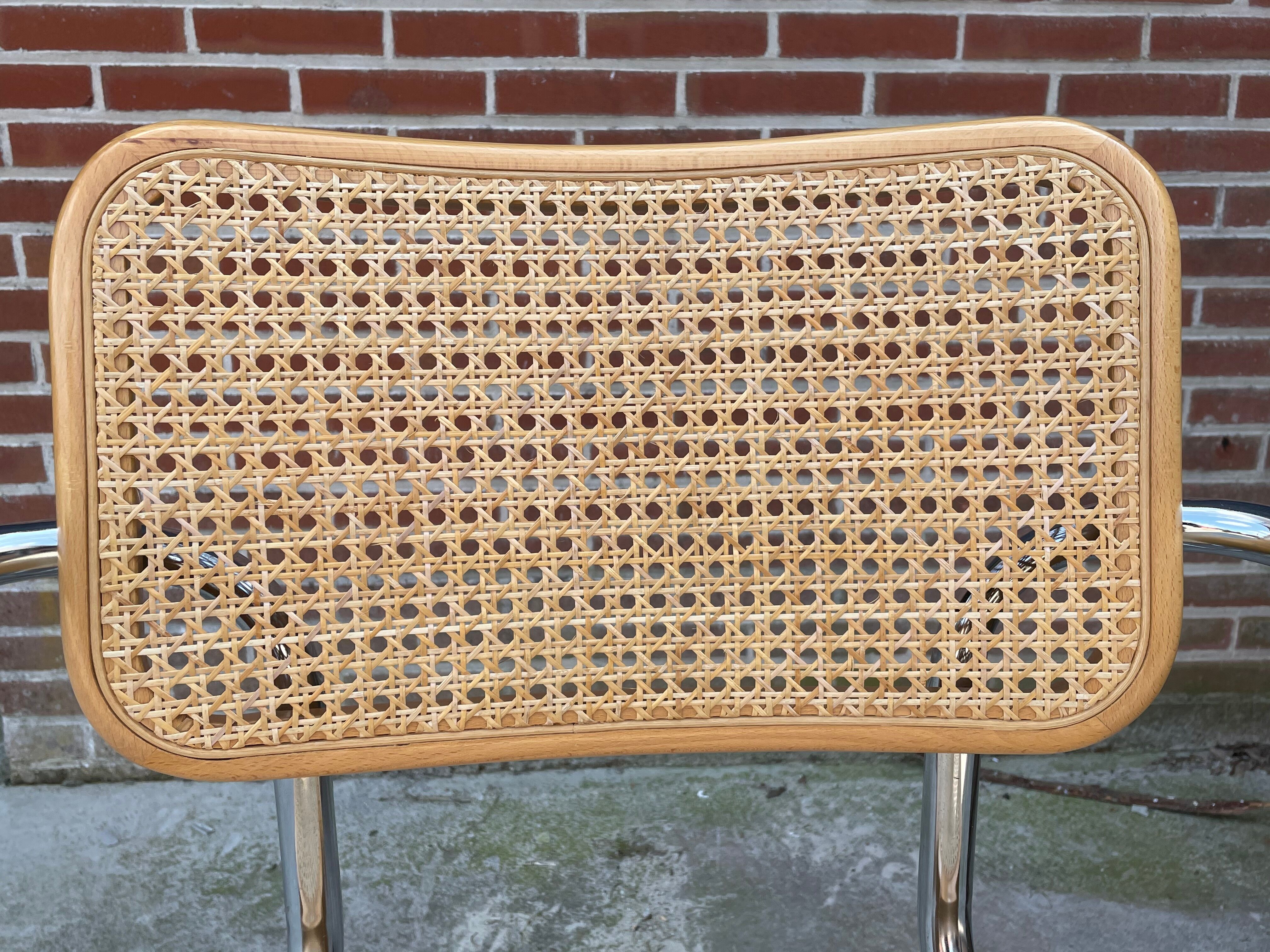 Chair model Cesca by Marcel Breuer with armrests B64