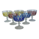 6 Harlequin champagne coupes VMC Reims