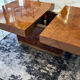 Table basse bar  en Loupe d’orme maison  Lancel vintage 1970