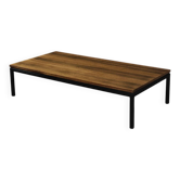 Vintage Mid-Century Danish Modern Brown Teak Low Coffee Table, 1960s