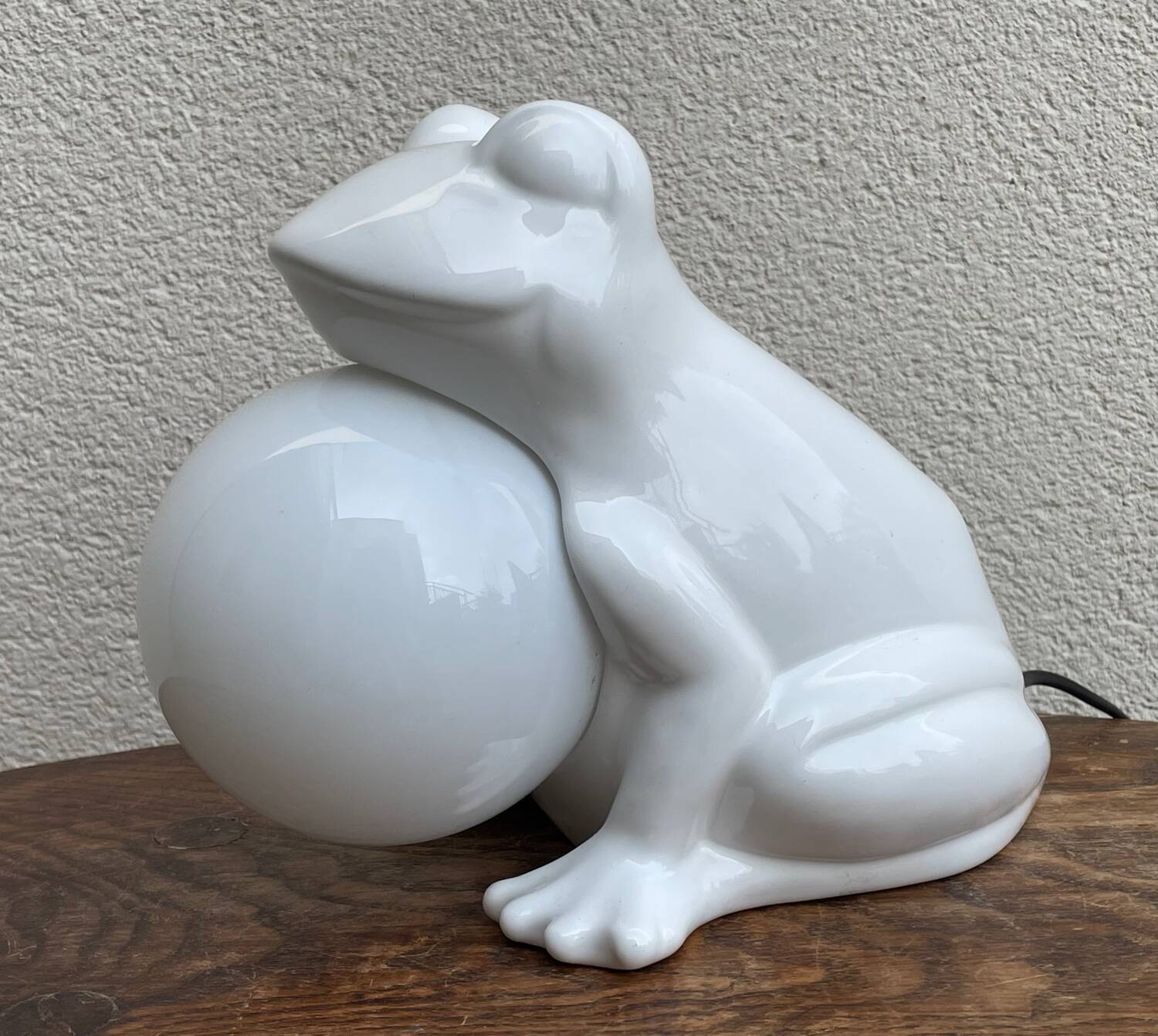 Vintage 80's frog lamp