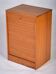 Teak Filing Cabinet with Tambour Doors, Denmark, 1960s