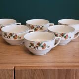 6 anciennes tasses à café thé Raynaud R&C Cie compagnie Limoges France