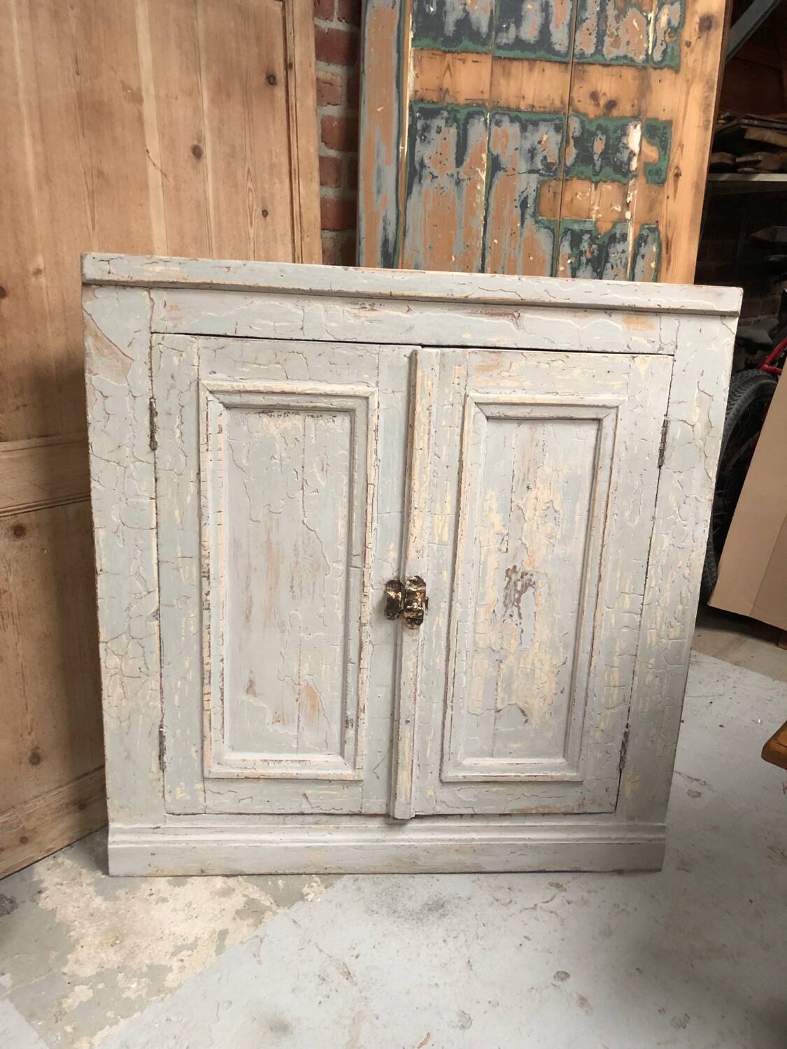 Old weathered corner workshop furniture