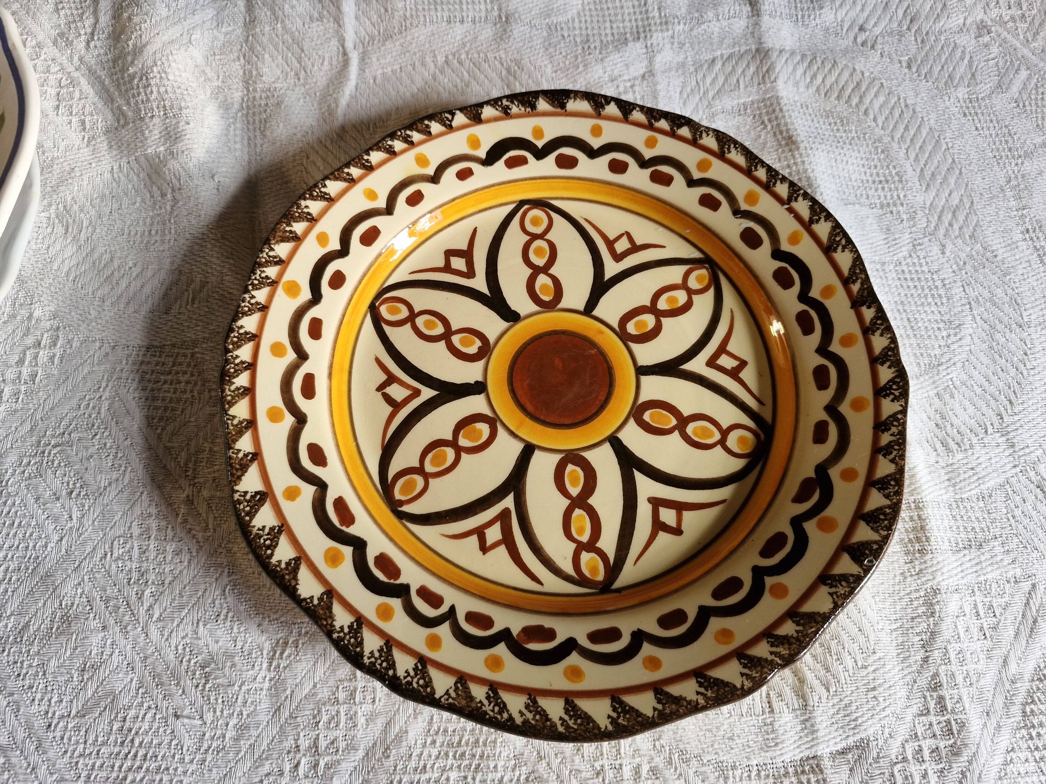 Assiette décorative vintage HB Quimper