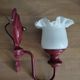 Wall lamp tulip opaline base metal enamelled Vintage old edge dp 0222f085