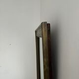 Antique french brass bistro mirror