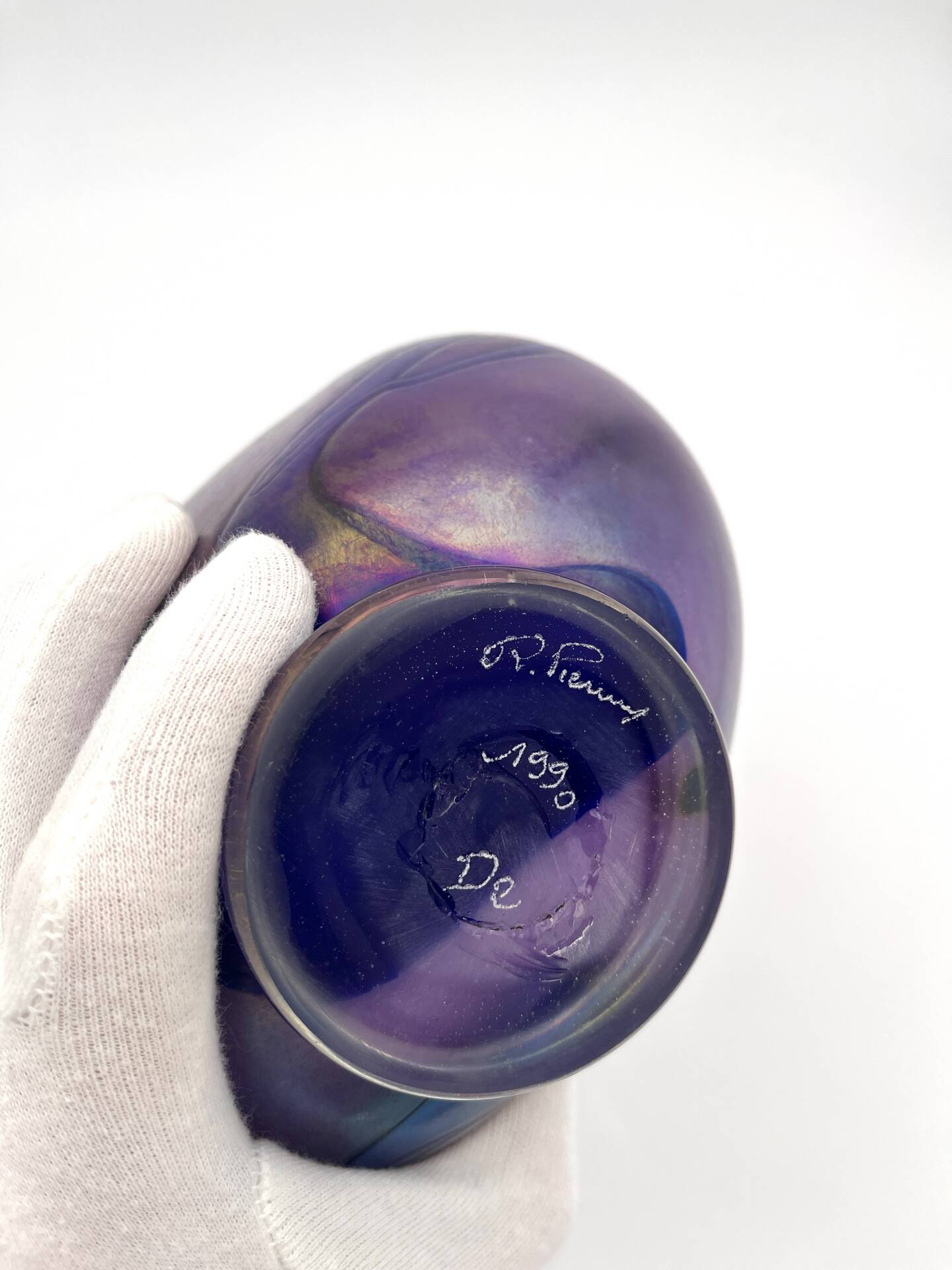 Vase Studio Glass Robert Pierini Signed 1990 Art Glass 4.2kg XXL