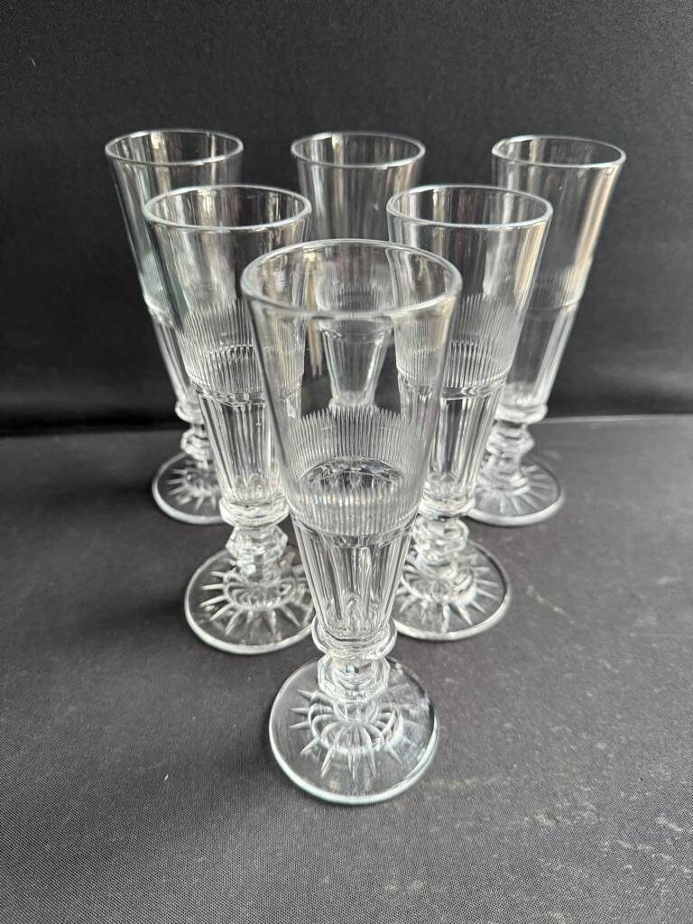 6 Flûtes Baccarat/Saint Louis XIXème