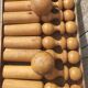 Old vintage wooden bowling game