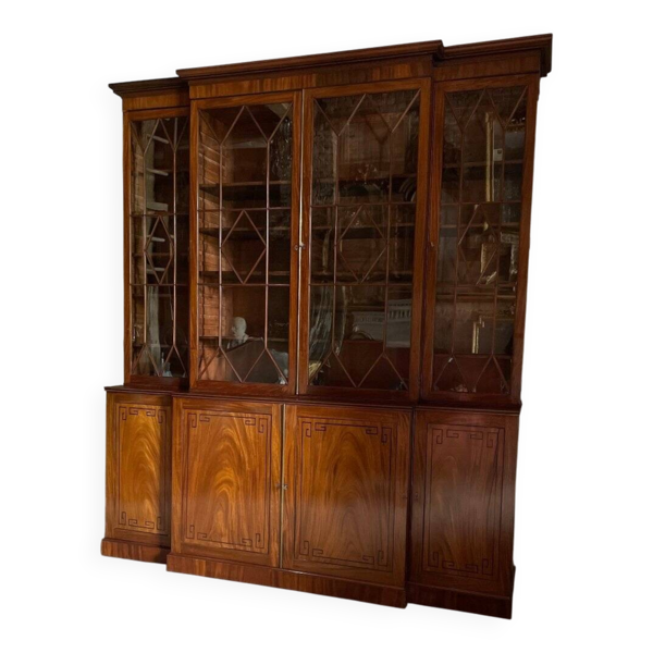 Bibliothèque anglaise en acajou vers 1900