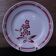Round plate with red flowers Badonviller