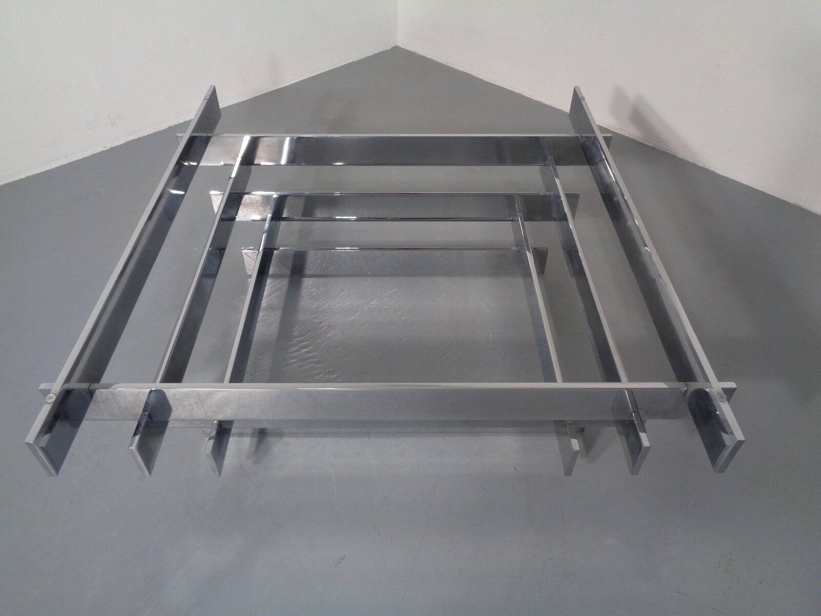 Sculptural Chrome Coffee Table by David Hicks, Italy, 1960s