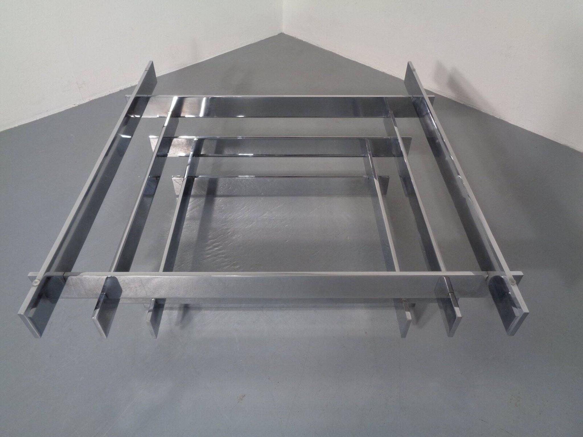 Sculptural Chrome Coffee Table by David Hicks, Italy, 1960s